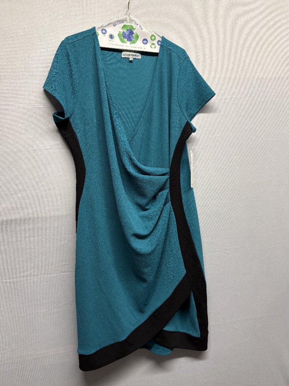 Almost Famous Teal Blue Faux-Wrap Bodycon Dress - Size 3X